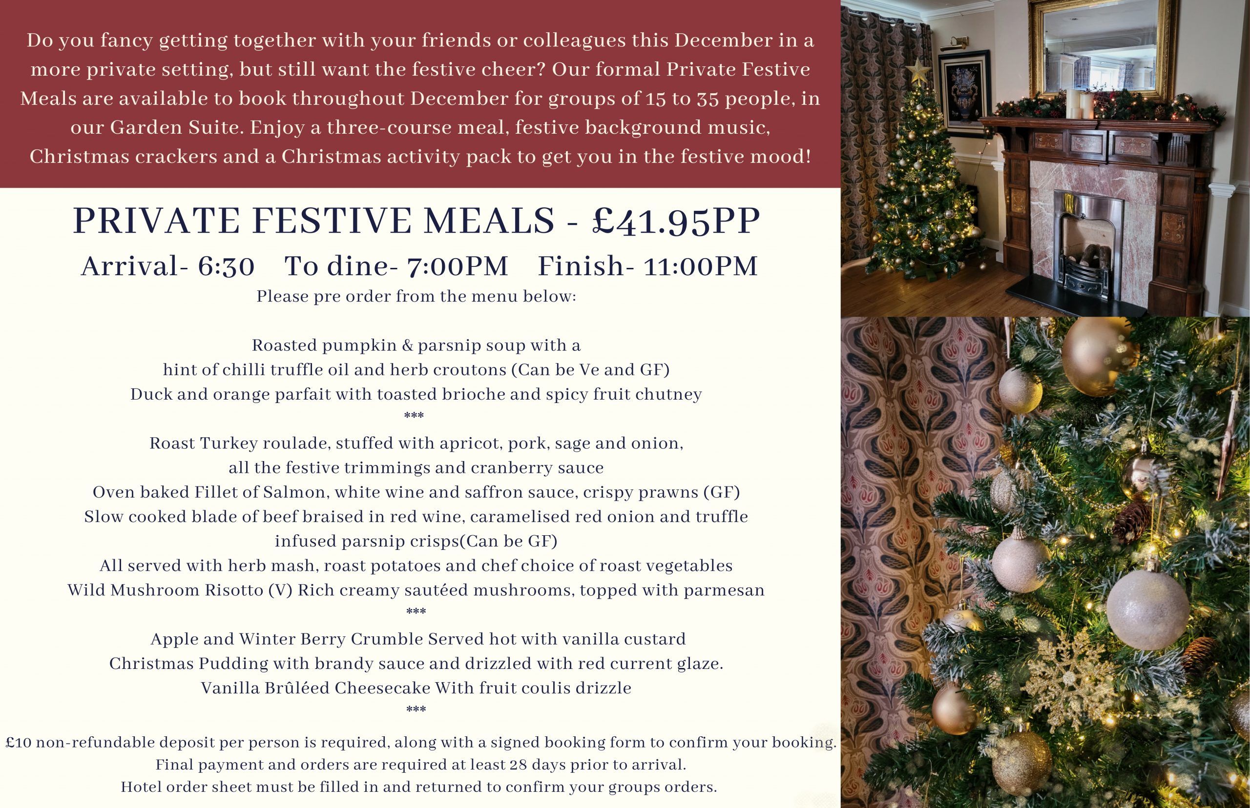 PRIVATE FESTIVE MEALS
