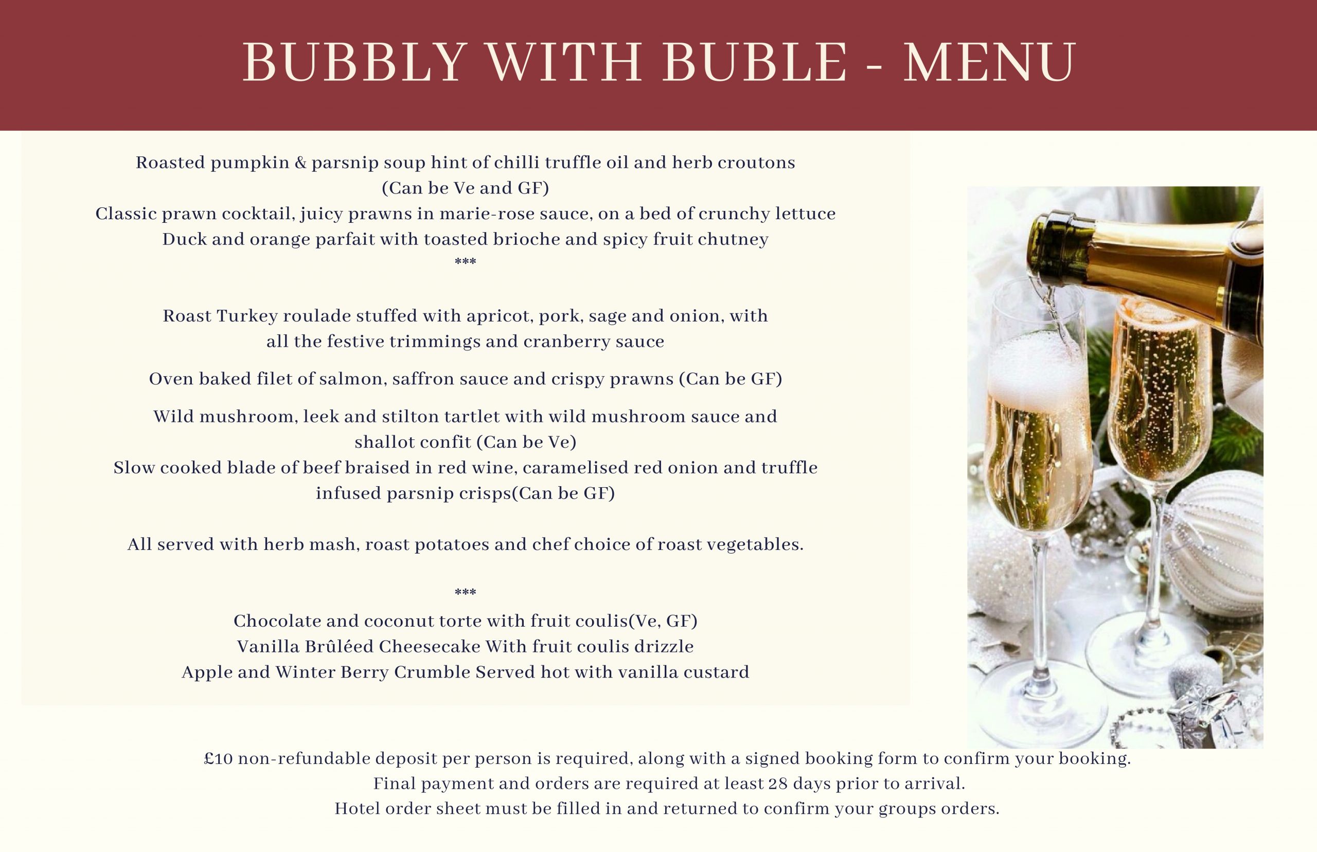 BUBBLY WITH BUBLE - MENU