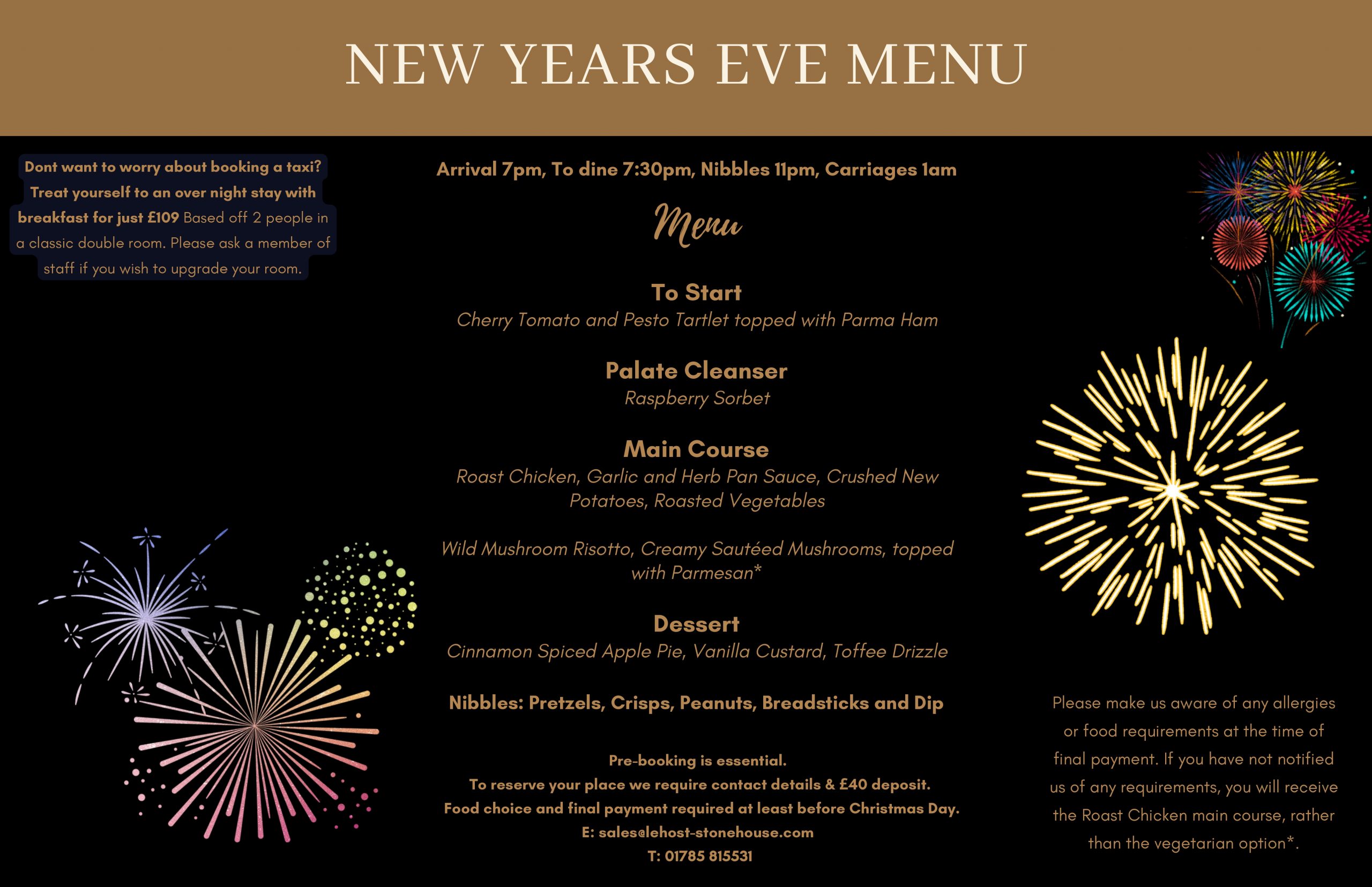 NEW YEARS EVE MENU